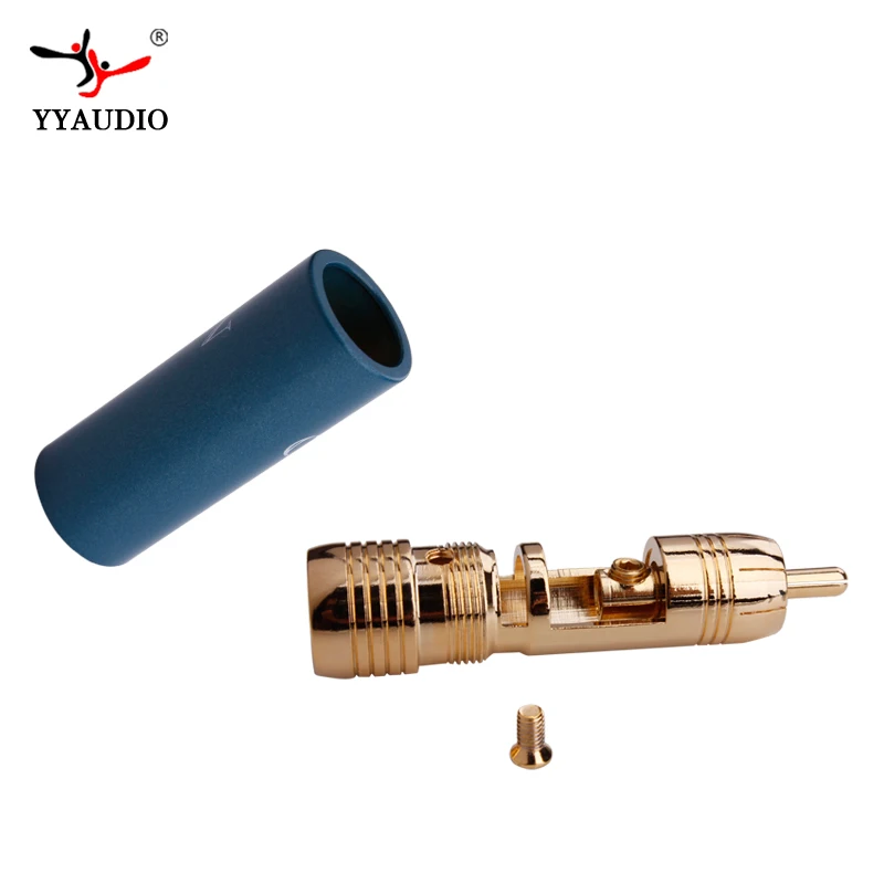 Позолоченные Hi Fi RCA штекеры 4 шт./лот end ортофон 8NX разъемы RCA|Коннекторы и разъёмы| |