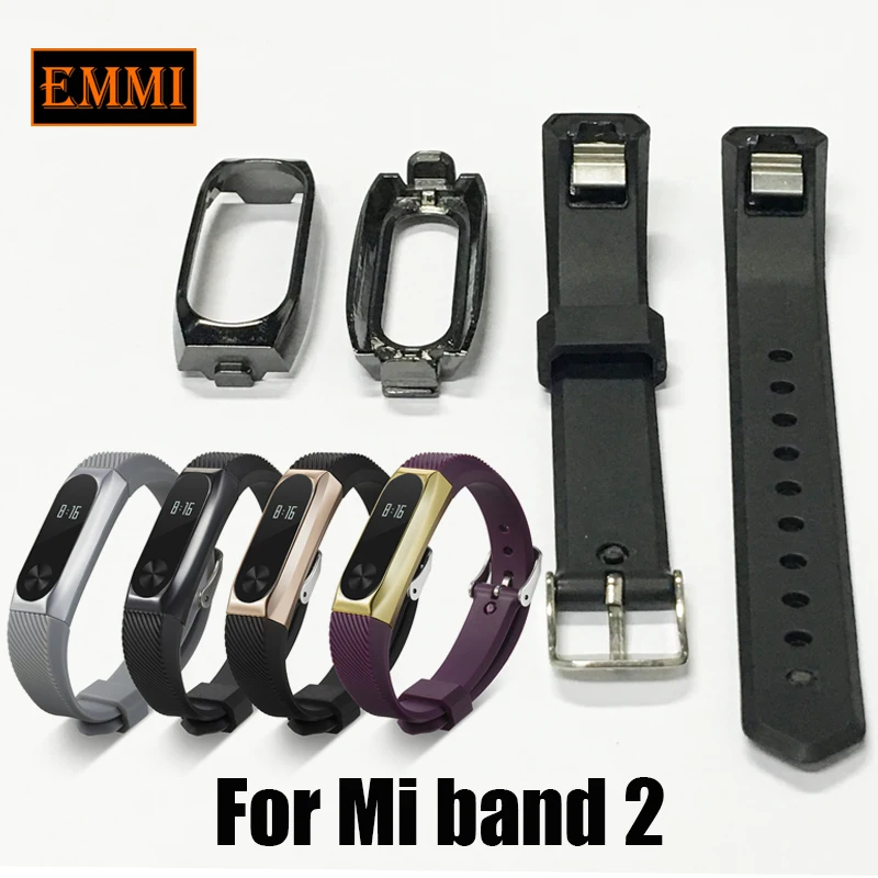 Ремешок для браслета Xiaomi Mi Band 2 цветной металлический сменный смарт браслет