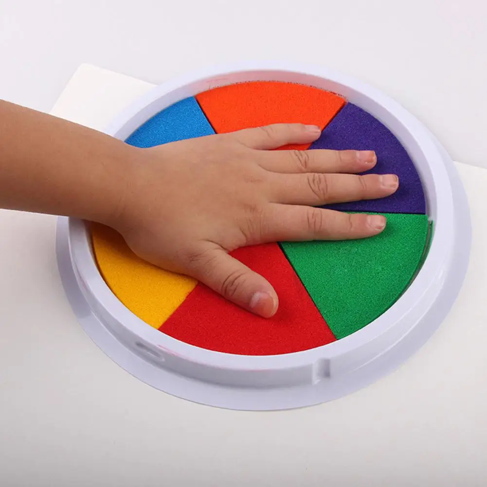 

None Fingerprinting Inkpad Washable Painting Pigment Graffiti Coloring Handprint