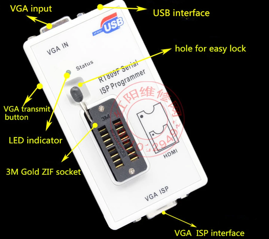 RT809F программатор+ 12 адаптеров+ sop8 IC клип+ CD+ 1,8 в/SOP8 адаптер VGA LCD ISP программатор адаптер универсальный программатор