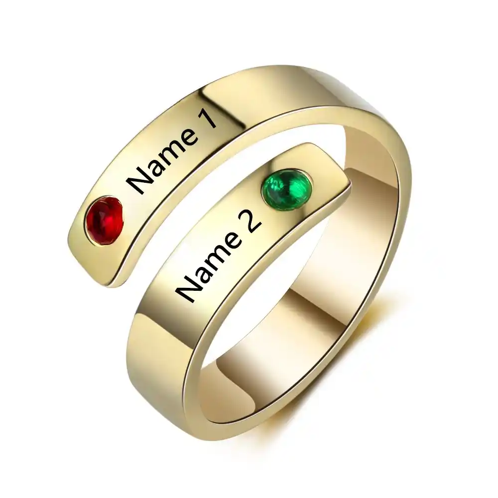Personalized Ring For Women Charm Stainless Steel Jewelry 3 Colors