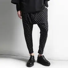 27-46 новая мужская одежда модные DJ dot штаны с большим шаговым швом мужские брюки-шаровары плюс размер брюки певицы костюмы