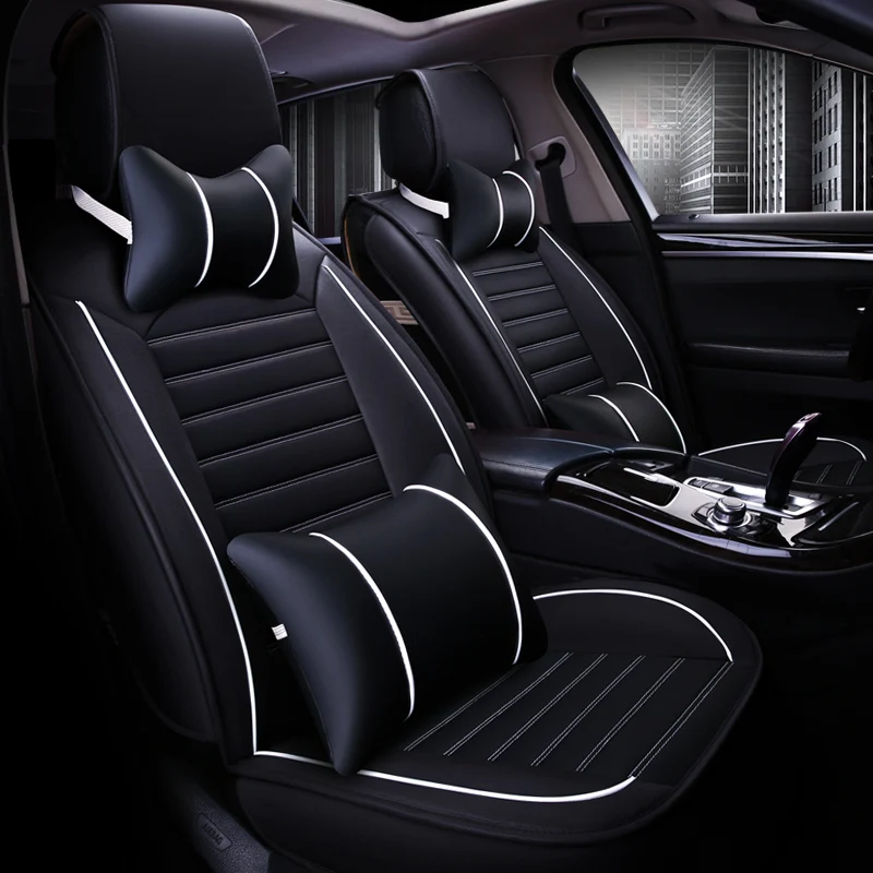 

WLMWL Universal Leather Car seat cover for Audi all models a3 8v a4 b6 b9 b8 c7 q5 a5 a6 c6 q7 q3 car styling auto Cushion
