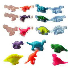 6 шт. красочные Динозавров Плесень Тесто-пластилин Дети играют игрушки ремесло инструменты практические Динозавров Плесень