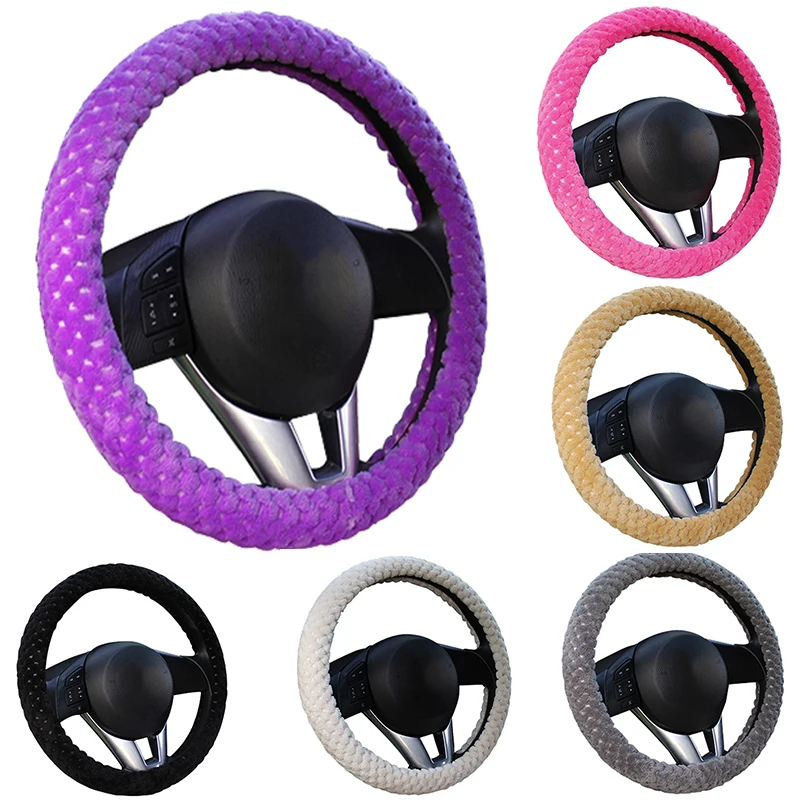 Winter Car Steering Wheel Cover/Universal Soft Warm Plush Covers for steering women men girl car interior 7 colors Winter Car Steering Wheel Cover/Universal Soft Warm Plush Covers for steering women men girl car interior 7 colors
