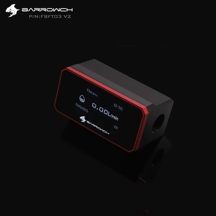 Tanie FBFT03 V2 Barrowch, przepływomierze rotorowe OLED z wyświetlaczem cyfrowym, wielokolorowy Panel ze stopu aluminium + korpus POM, wykrywanie w czasie rzeczywistym
