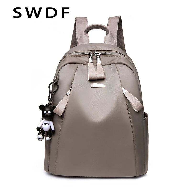 

SWDF New Fashion Women Backpack High Quality Leather Backpacks Backpack Womens In Women's Casual Daypacks Bags For Teenage Girls