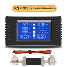 PZEM-015 0-200v 0-300A Car Battery Discharge Indicator Capacity Tester Power Energy Impedance Resistance voltmeter 300A shunt