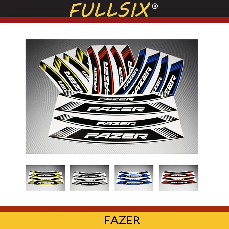 

Motorcycle 8X Thick Edge Outer Rim Sticker Stripe Wheel Decals for YAMAHA FZ1 FZ6 FAZER 600 FZ6S FZ6N FJ-09 FJR 1300/ES