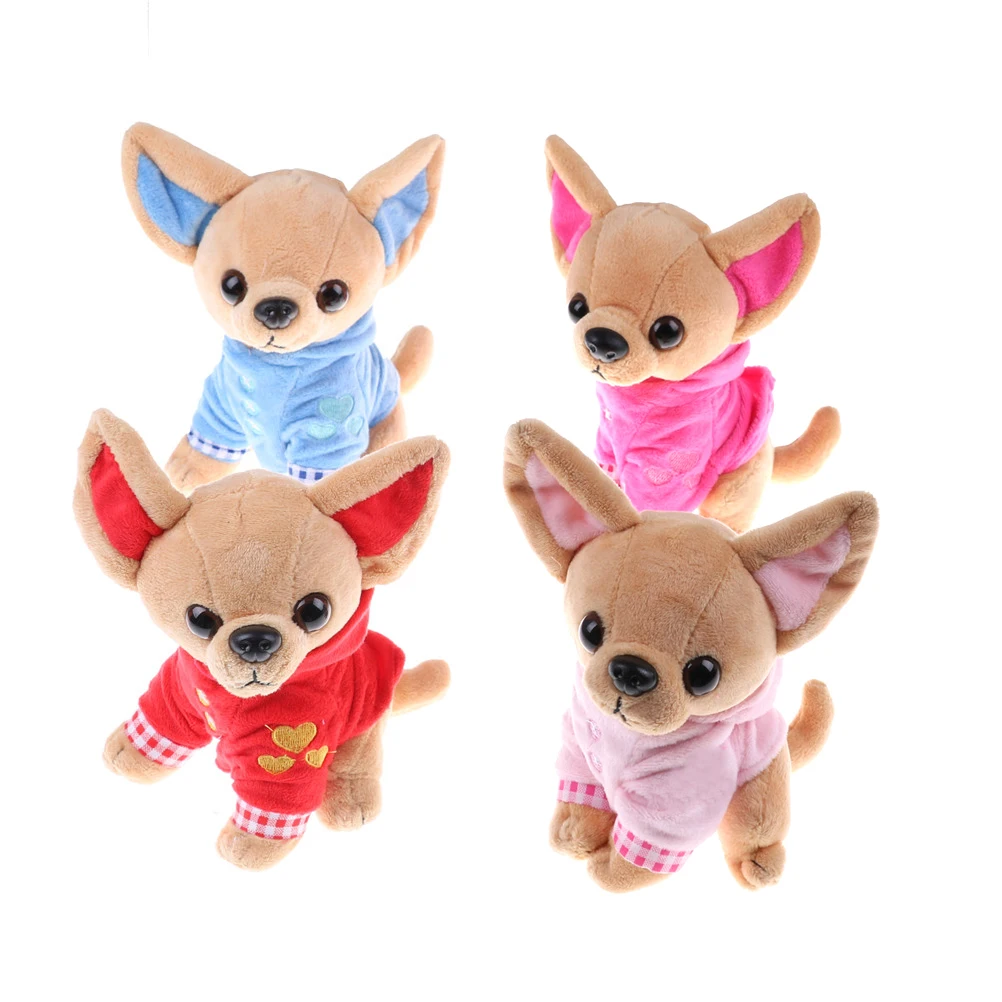 

Cute 17cm Chihuahua Dog Plush Toy Stuffed Children Birthday Christmas Present Kids Toys 4 Colors