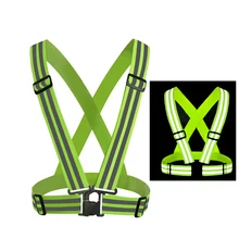 Легкий двойной светоотражающий жилет Регулируемый эластичный высокая видимость светоотражающее снаряжение для бега мотоцикла бега ходьбы