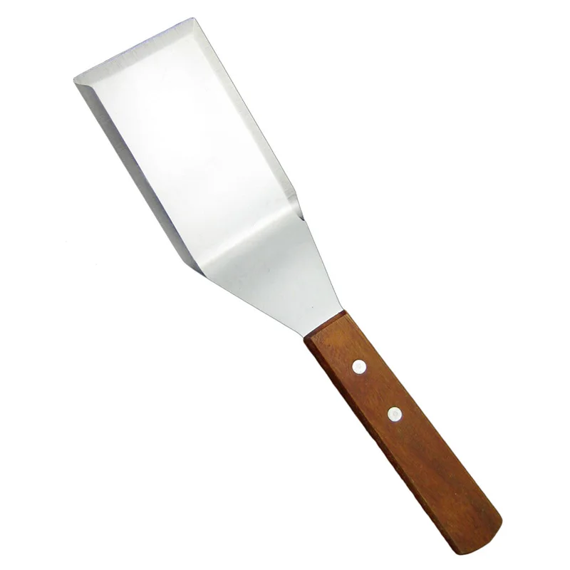 

Stainless Steel Spatula Scraper Pancake Turner Scoop with Wooden Handle Perfect