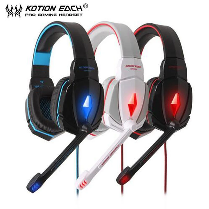 

KOTION EACH G4000 Pro Gaming Headset Headphones Microphone LED Light Stereo Surround Headband  for computer pc