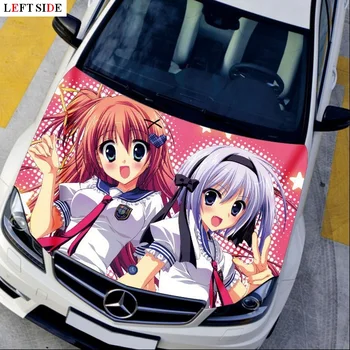 

LEFT SIDE Car Stickers and Decals HD Inkjet Paint Japanese Anime Girl EMS Customizable Waterproof DIY Camouflage Protective Film