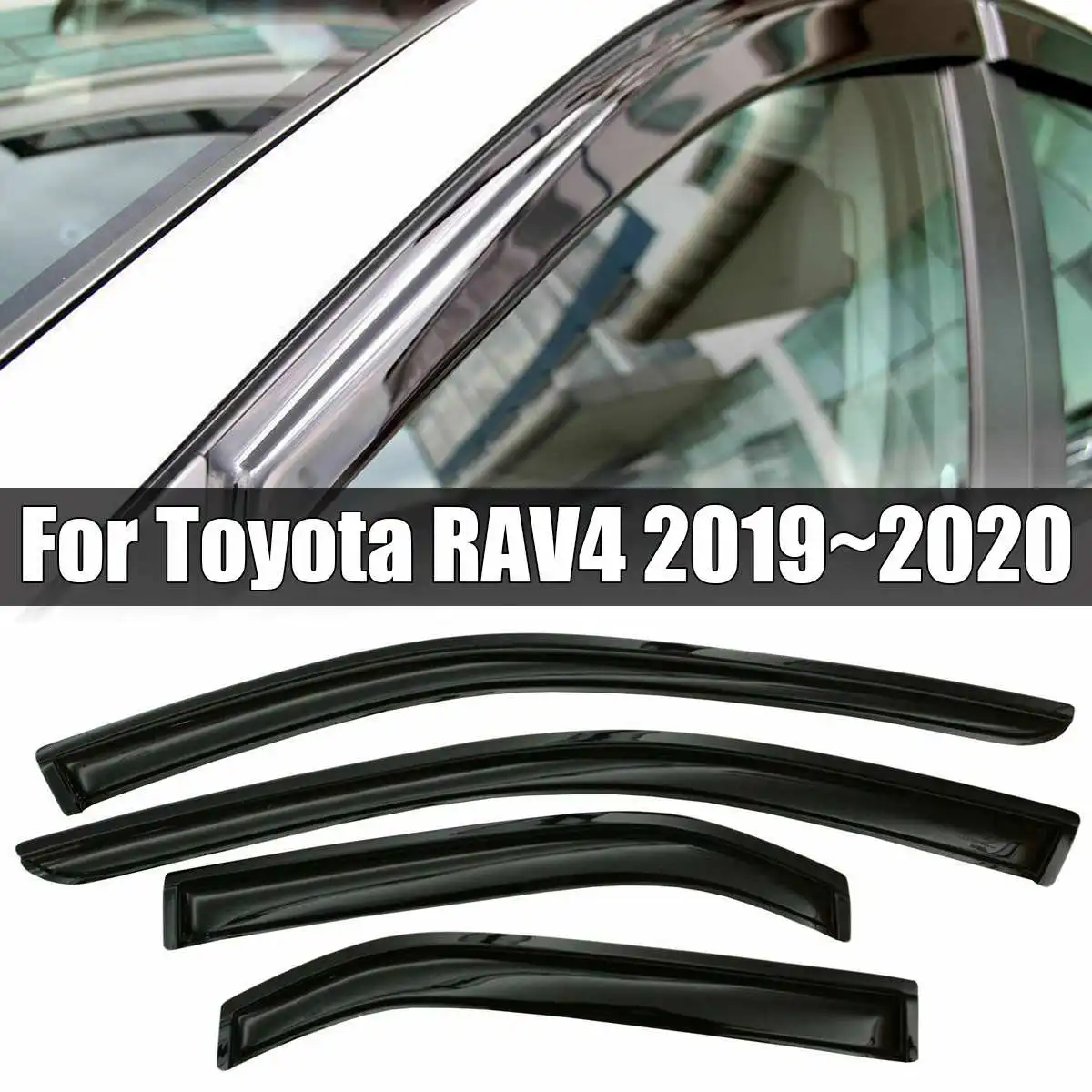 

4Pcs/Set Side Wind Window Deflectors Visor Car Windshield Rain Guard Deflectors For Toyota RAV4 2019~2020