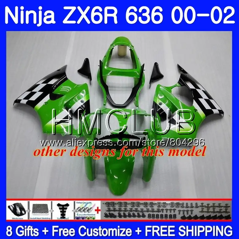 Комбинезоны для KAWASAKI Черный Запад NINJA ZX 600 CC 6 R ZX636 ZX6R 00 01 02 19HM. 3 ZX 636 ZX-6R ZX-636 ZX 6R 2000 2001 2002 обтекателя