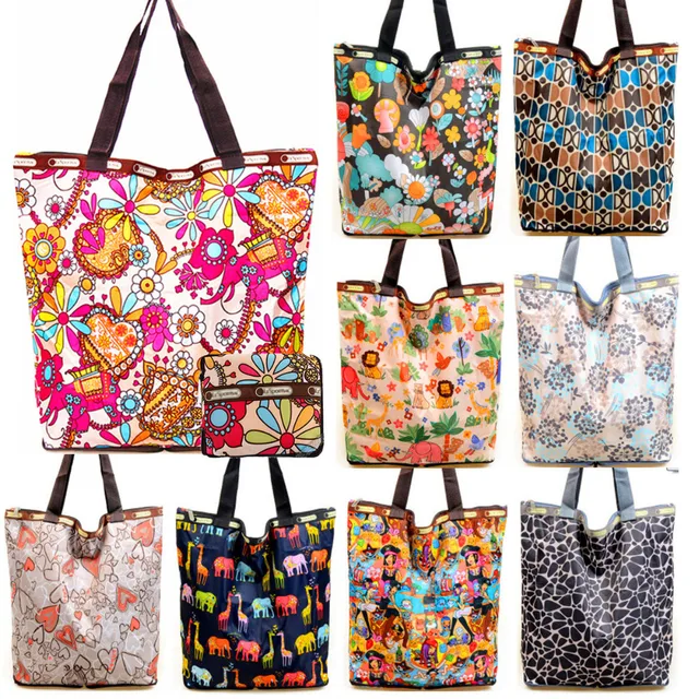 Fashion Portable Folding Shopping Bag Women Shoulder Crossbody Bags