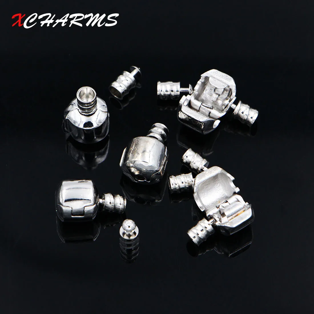 Xcharms 5 قطعة/الوحدة فضي اللون دلو مشبك مقاطع قفل المشابك هوكس النتائج مجوهرات Xcharms 5 قطعة/الوحدة فضي اللون دلو مشبك مقاطع قفل المشابك هوكس النتائج مجوهرات