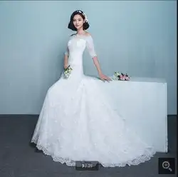 Настоящее аватар line белого кружева с плеча свадебное платье элегантный суд поезд сексуальная красотка невесты платья лучшие продажи