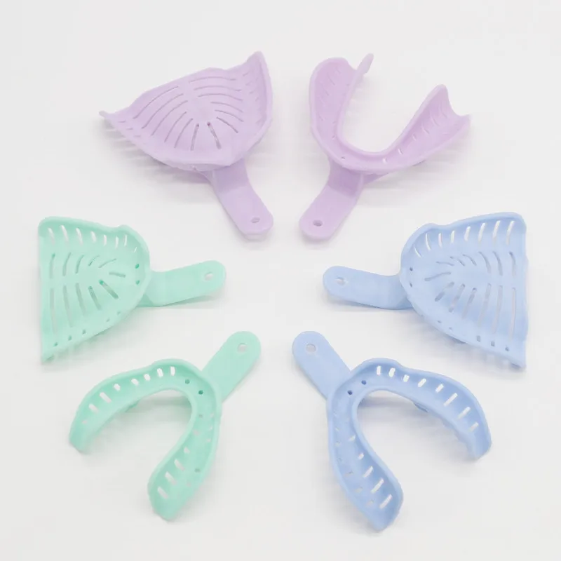 

1Set/6Pcs Dentistry Impression Trays Plastic Materials Teeth Holder For Dental Clinic Supplies