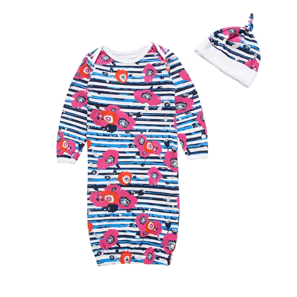 Цветок Слиперы детские платья для новорожденных девочек пижамы детский спальный