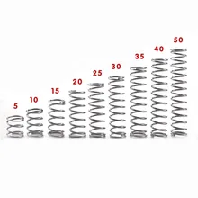 10 шт. 0,4 мм диаметр проволоки 12 мм наружный диаметр пружина из нержавеющей стали пружины сжатия 10 мм-50 мм длина