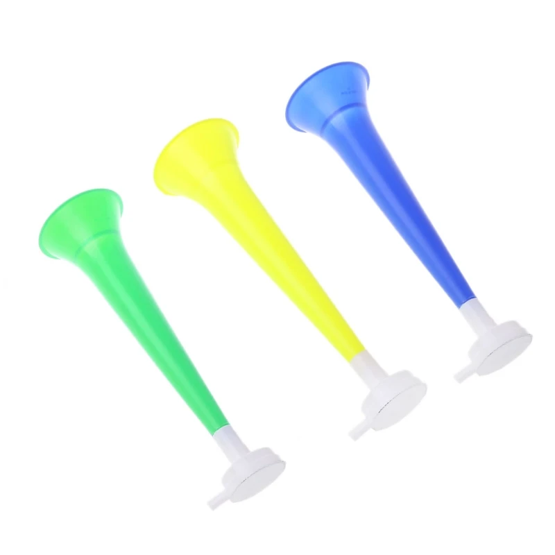 Красочные развеселить пластиковый звуковой рожок футбол поклонников игры черлидинг реквизит Vuvuzela малыш трубы