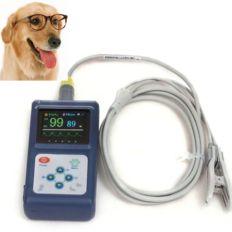 

Veterinary CMS60D Pulse Oximeter for Amimals Pets Vet Use with USB Software Vet special oximeter probe moniting SPO2,PR