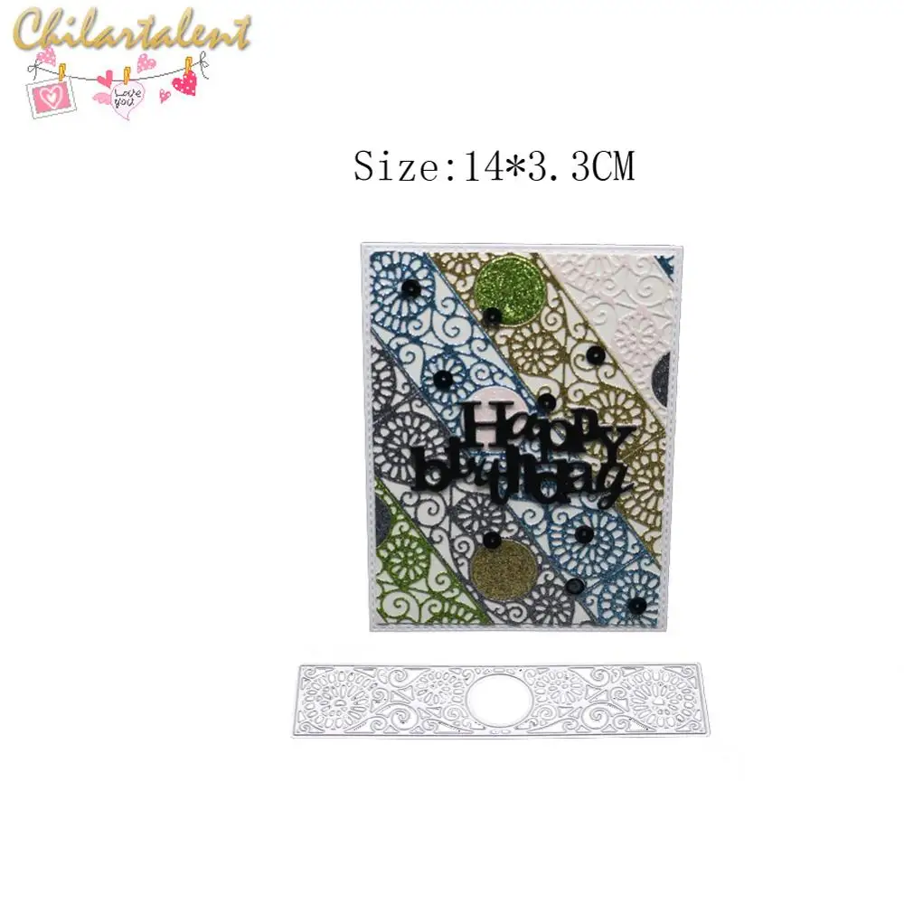 

Rectangle Flower Edge Border Metal Cutting Dies Stamps for DIY Scrapbooking photo album Decorative Embossing DIY Paper Cards