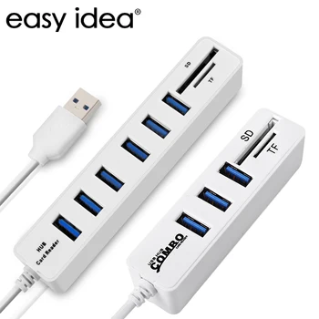 

Micro Usb Hub 2.0 Multi Usb Ports Combo Sd/Tf Card Reader Hub Usb Splitter 6/3 Port Usb Adapter For Computer Laptop Accessories