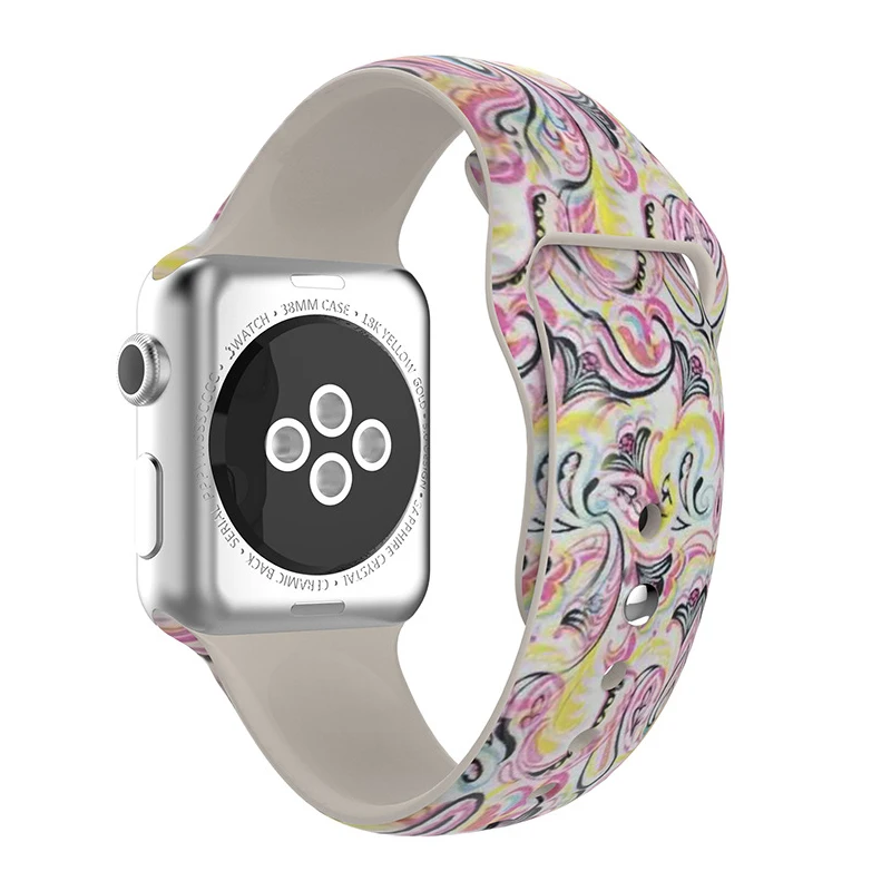 

Sports silicone strap 44mm 40mm for apple watch band 42mm 38mm iwatch series 4 3 2 1 watchband Replacement wrist Accessories
