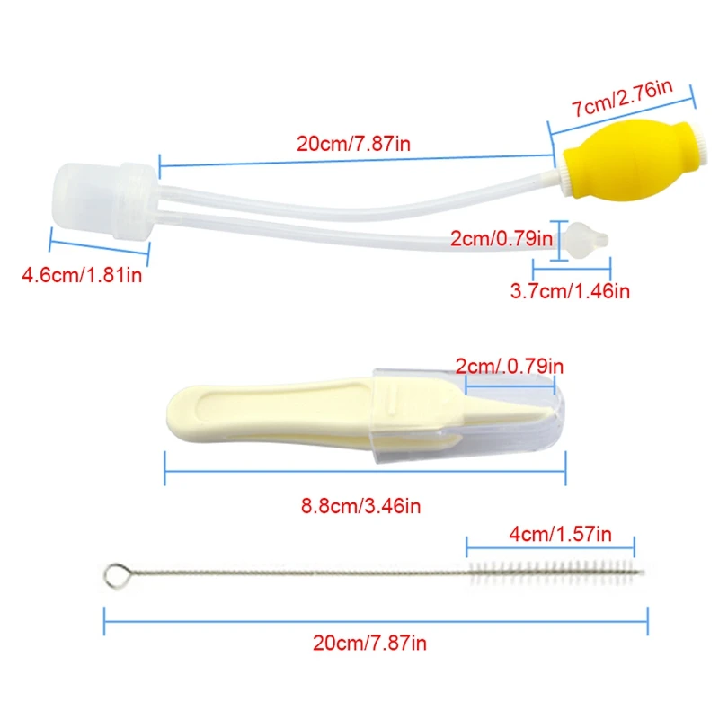 2 шт., детский Безопасный Очиститель носа, вакуумный отсасывающий носовой аспиратор, телосложитель, защита от гриппа, устройство для кормления, аксессуары