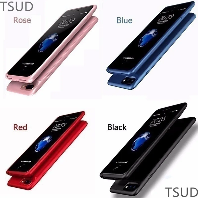 

5000mah high capacity battery charger case for iphone 6 7 8 external portable wireless charging cover for iphone 6 7 8 luxury