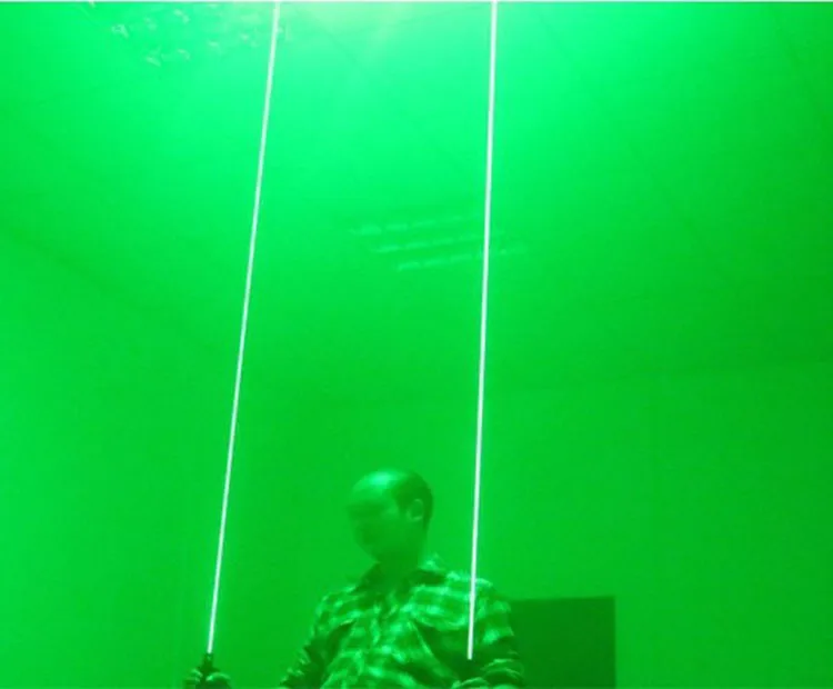 Мини лазерная ручка двойного направления зеленый лазерный меч для лазерного шоу портативный лазерный Танец Реквизит 532nm200mW