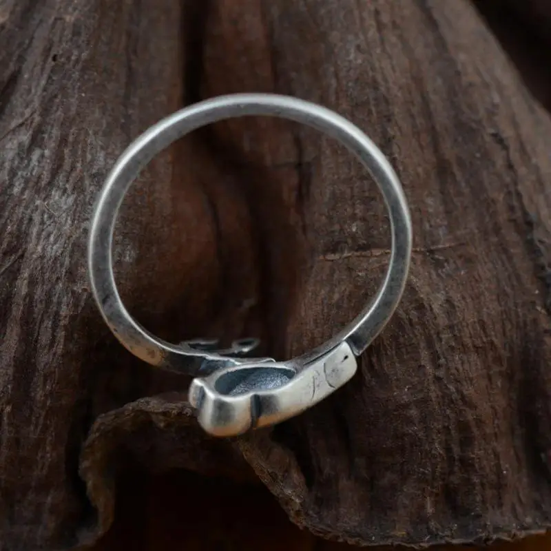 Гарантия 925 пробы серебряные кольца для женщин винтажные Кольца Птицы регулируемые ювелирные изделия Anelli Donna