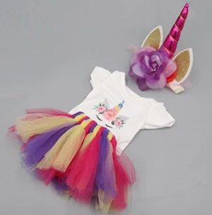 Кукольная одежда для 18 дюймов 45 см американские куклы белые Мультяшные узоры цельные пижамы игрушки для детей - Цвет: M--326