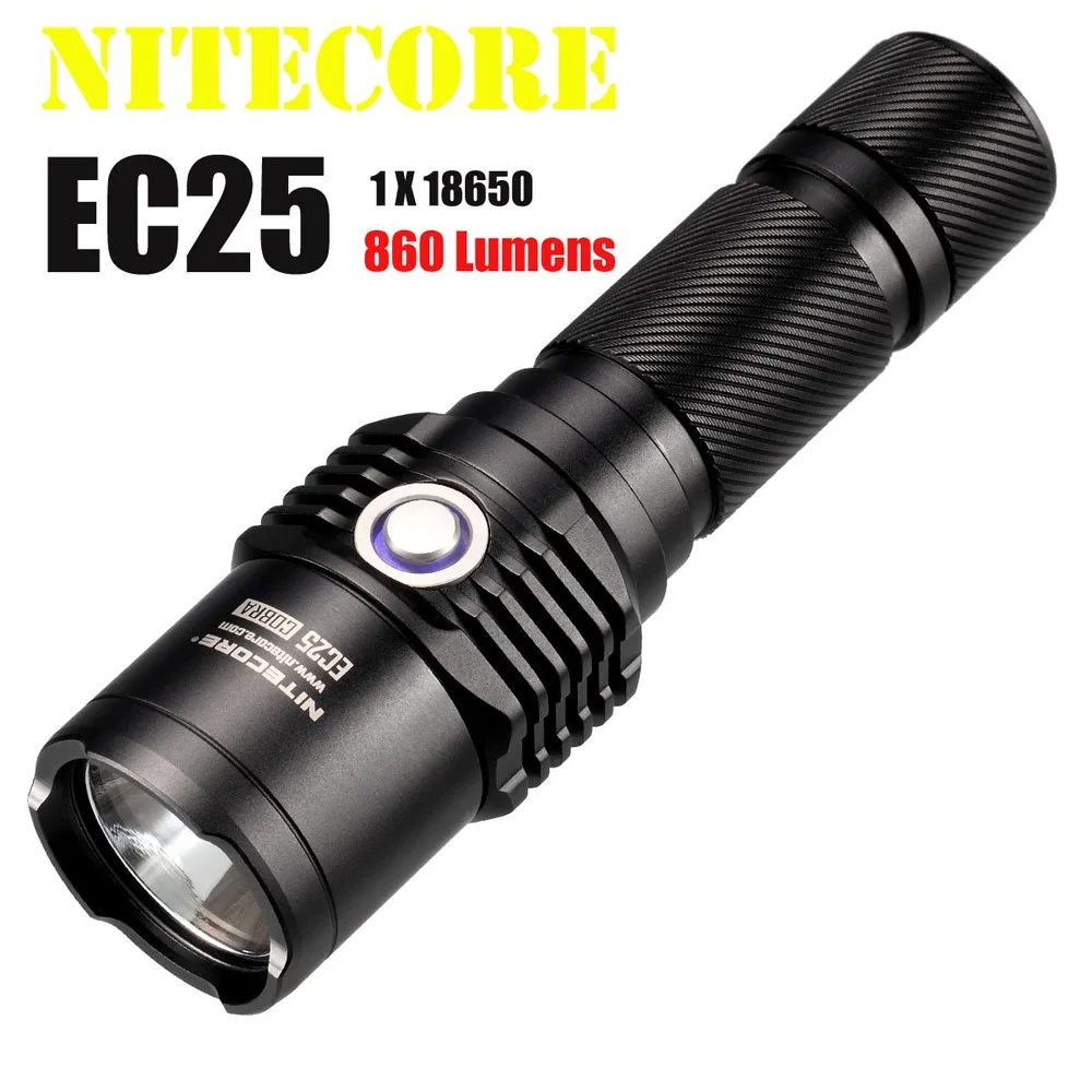 Оптовая продажа Бесплатная доставка NITECORE EC25 фонарик CREE XM-L U2 светодиодный 860 люмен фонарик (1*18650/2 * CR123Battery)