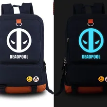 Марвел Дэдпул модный брезентовый Рюкзак студенческий светящийся школьный дорожные сумки в стиле унисекс