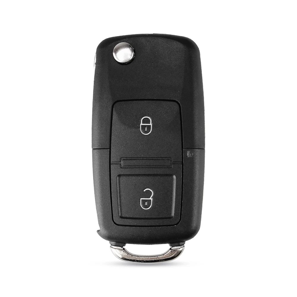 KEYYOU для VW Golf 4 5 Passat B5 B6 Polo Touran для сидения для Skoda Key 2/3 кнопки флип-ключ корпус автомобильный брелок без лезвия - Количество кнопок: 2 Кнопки