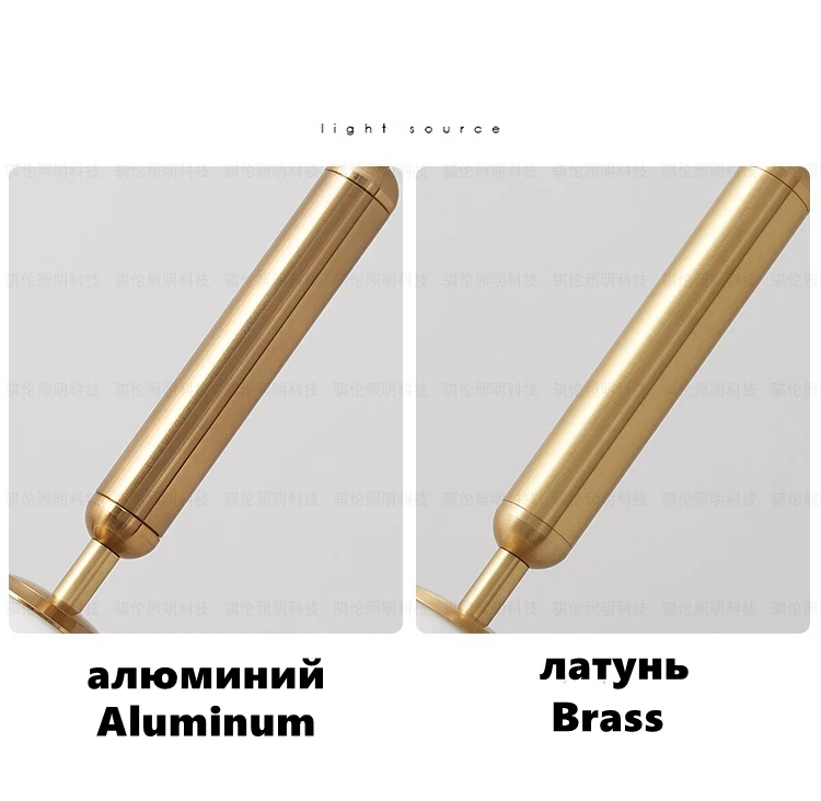 LukLoy Nordic Brass Aluminum Modern Pendant Light Loft Hanging Lamps Bedside Hanging Lamp Kitchen Suspension Pendant Lamps