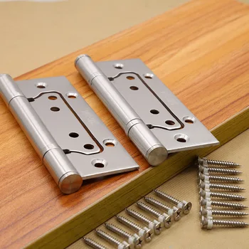 

Stainless steel hinge 5 inch 2.5mm positive axis folding hinge Free slotted solid wood door hinge 2 pieces