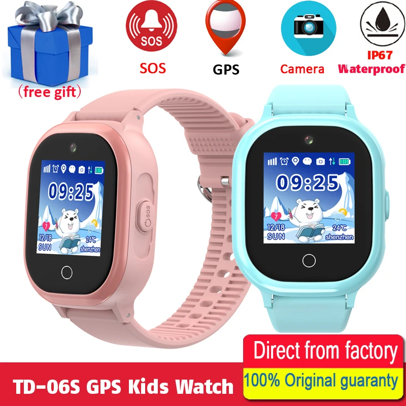 

TD06S Kids Smart Watch IP67 Waterproof GPS LBS Location Tracker HD Camera SOS Call Voice Chat Wearable Clock For Children