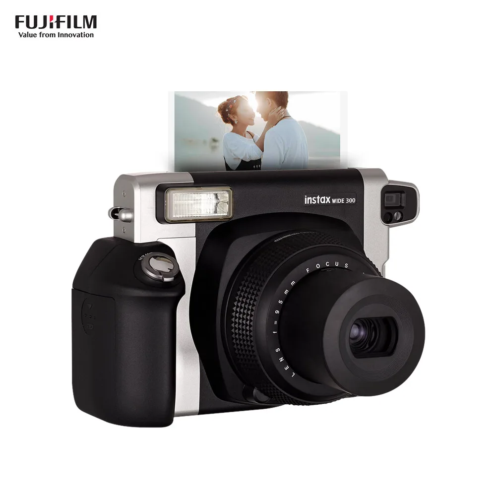 Фотокамера моментальной печати Fujifilm Instax WIDE300 широкий формат изображения с батареей ремешок 20 листов 86x108 мм пленки Рождественский подарок