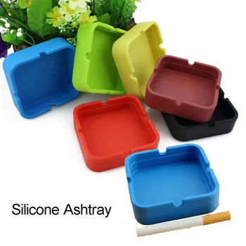 

New 2019 Hot Popular Style 1 x Silicone Ashtray Eco-Friendly Silicone Rubber High Temperature Heat Resistant Design Ash Ashtray