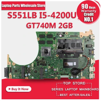 

For ASUS S551LB S551LN S551LA R553L mainboard motherboard non-integrated GT740M 2GB N14P-GV2-S-A1 with i5-4200 cpu DDR3 Tested