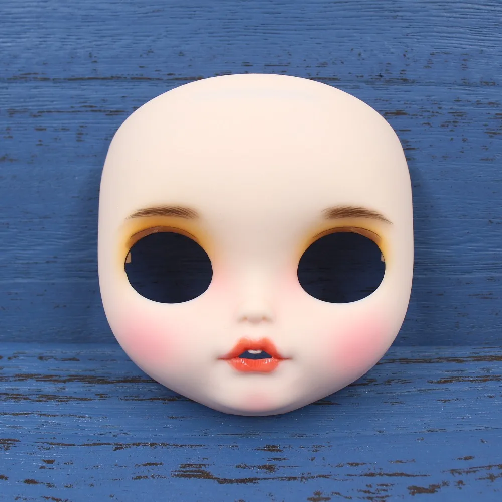 Neo Blythe Doll Matte Faceplate with Makeup, Mouth & White Skin 11