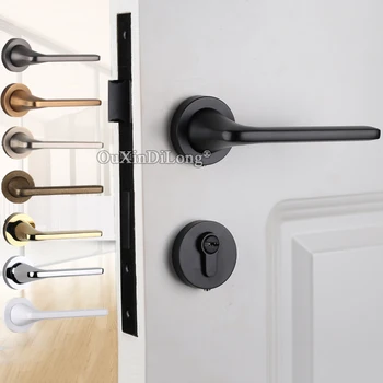 

Stunning Designed European Mortise Door Lock Set Copper Interior Door Lever Lock for Living Room Bedroom Bathroom 9 Colors