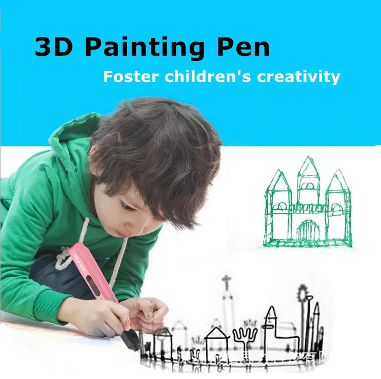 

Only Today!!! New 3D Drawing Pens With Free PLA Filament 3d Printing Pen For Kid Birthday Present 3d Magic Pens Free Shipping