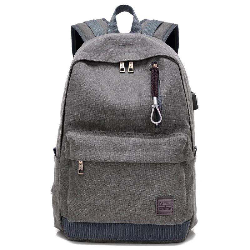 

New Men Backpack Anti Theft Casual Women Laptop Backpack Travel Shoulder Bag Computer Bagpack Vintage Big Daypacks Grey