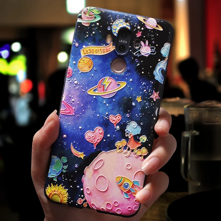 Мягкие 3D тисненые чехлы для Huawei P20 P10 P9 P8 Mate 20 10 Pro Lite Nova 3 3i чехол Honor 8X 6A 7A 9